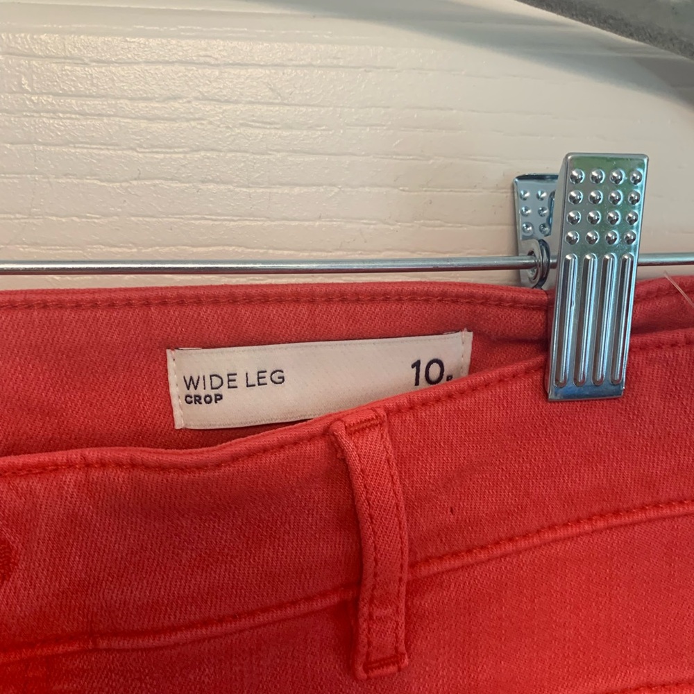 J. Jill Coral Wide Leg Crop Pants. Size 10 - Picture 3 of 14